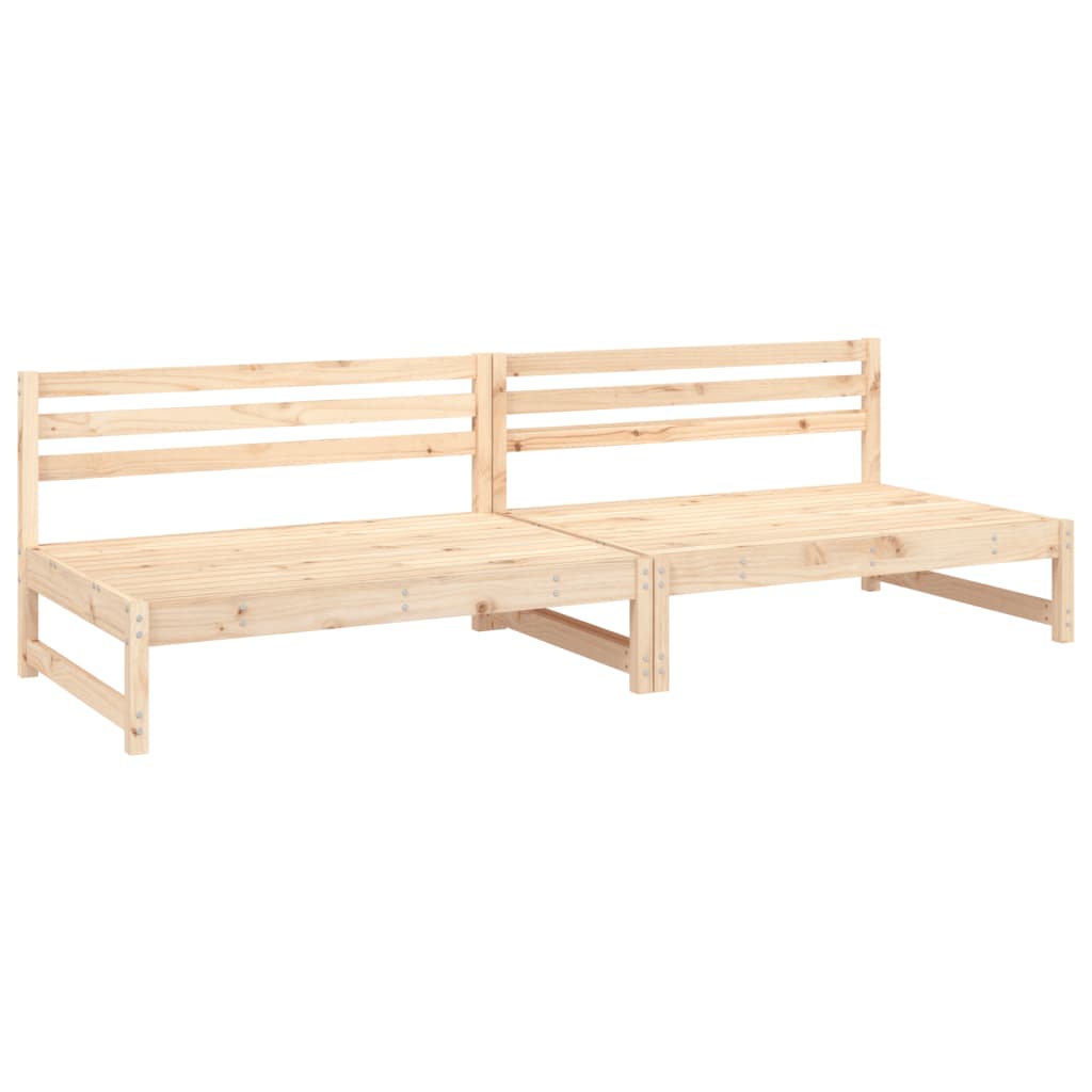 Divani Centrali da Giardino 2pz 120x80cm Legno Massello di Pino - homemem39