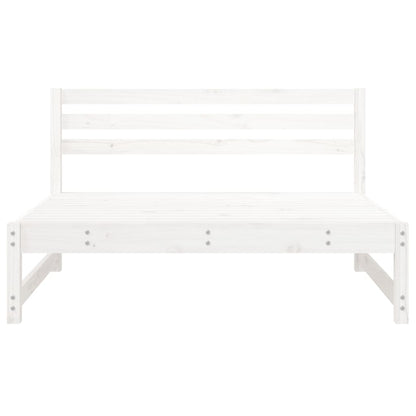 Divani Centrali Giardino 2pz Bianchi 120x80cm Massello Pino | homemem39