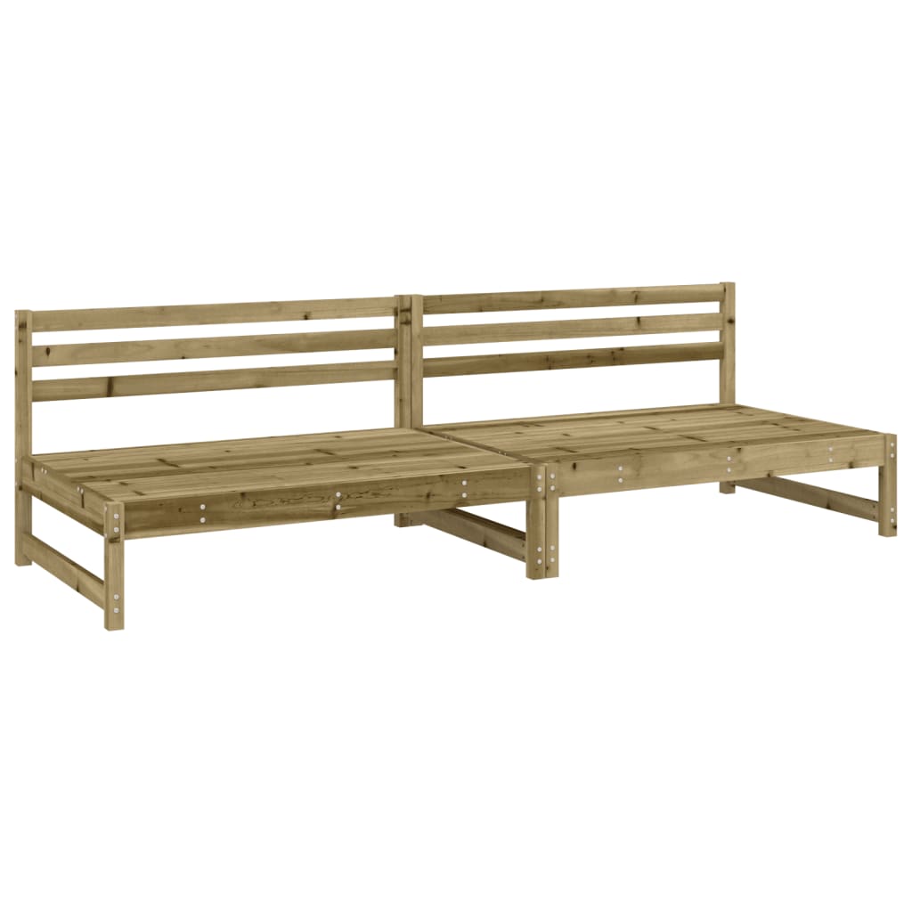 Divani Centrali da Giardino 2pz 120x80 cm Legno Impregnato Pino | homemem39