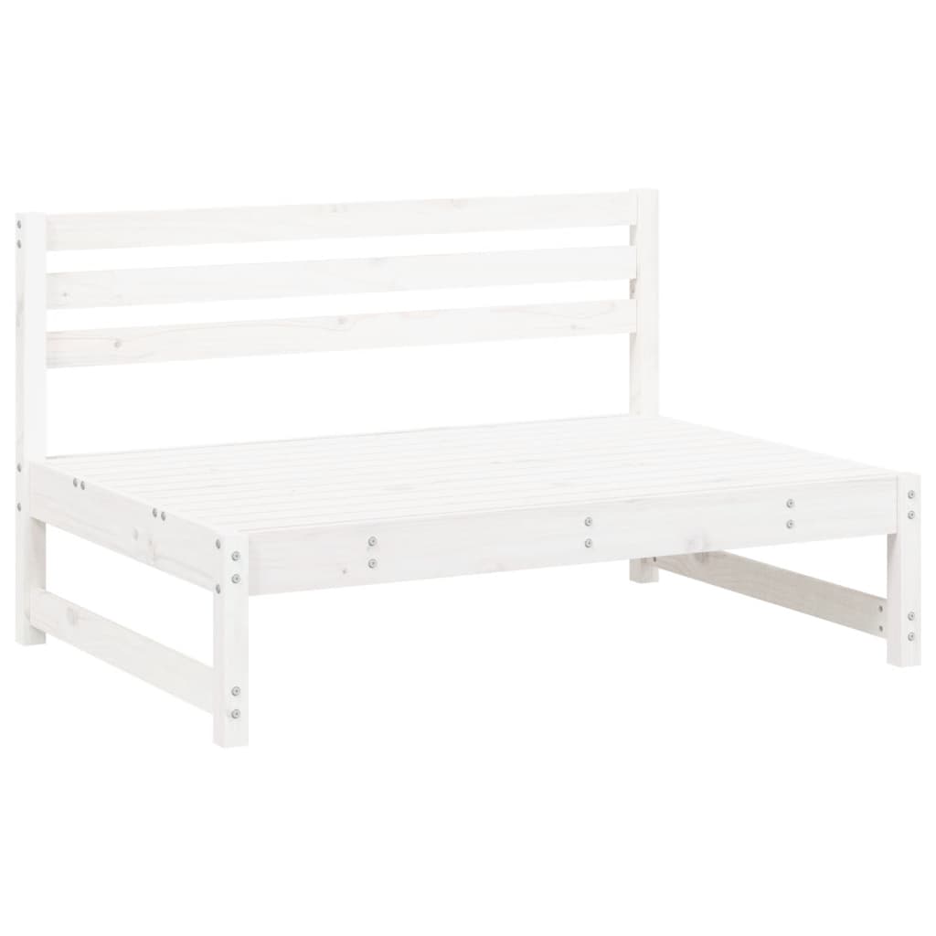 Set Salotto da Giardino 2 pz Bianco in Legno Massello di Pino | homemem39