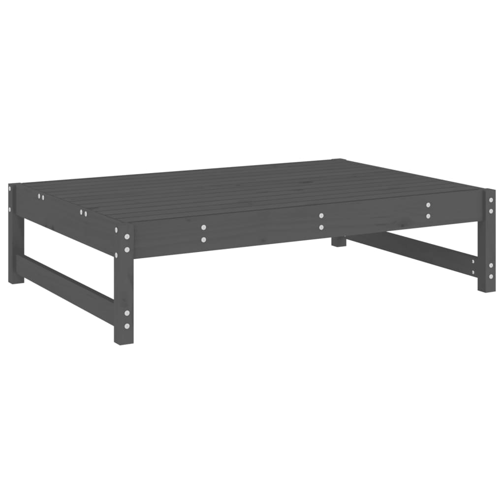 Set Salotto da Giardino 2 pz Grigio in Legno Massello di Pino | homemem39