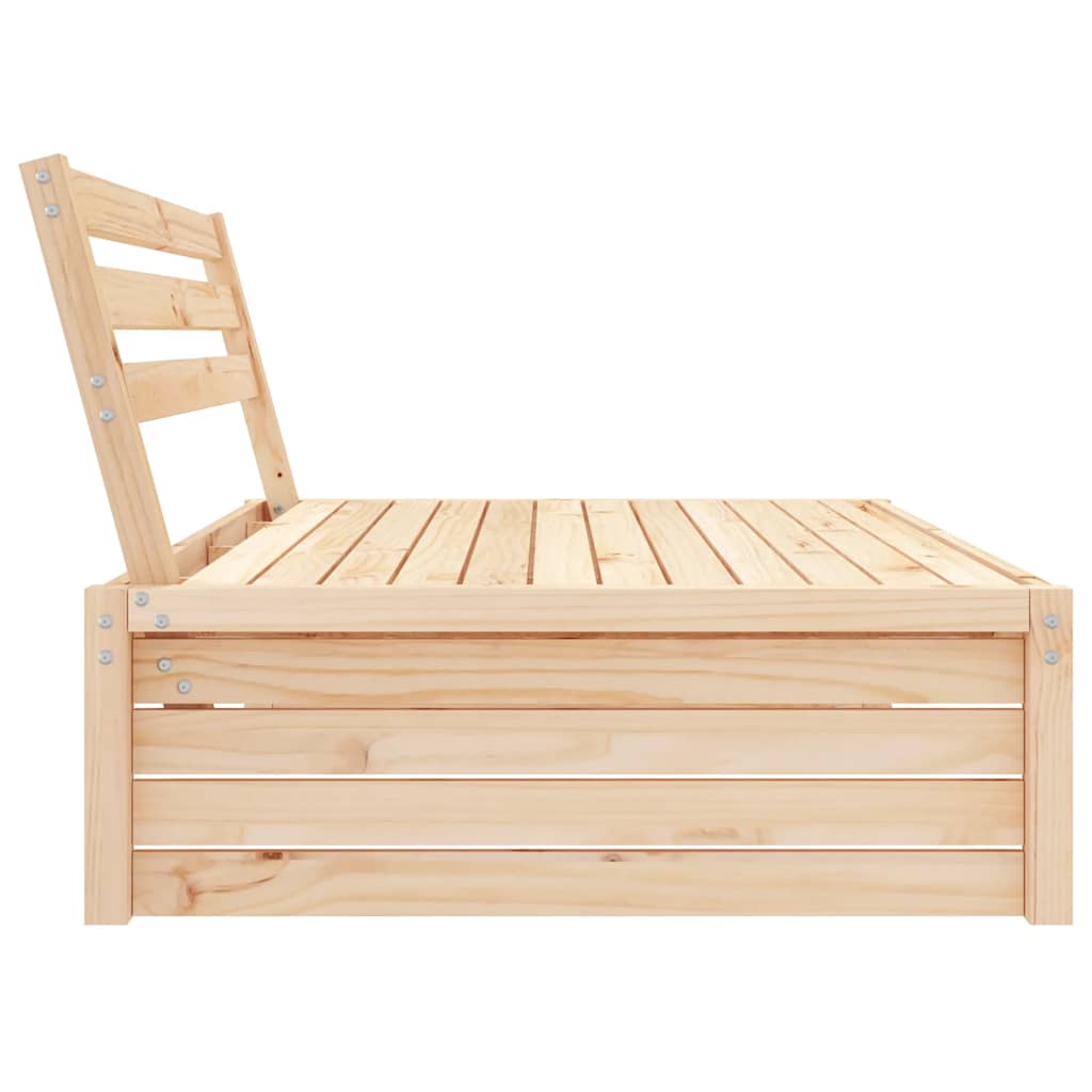 Divano Centrale da Giardino 120x80 cm in Legno Massello di Pino