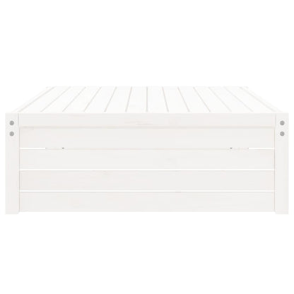 Poggiapiedi da Giardino 120x80 cm Legno Massello di Pino Bianco