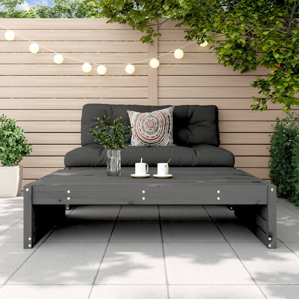 Poggiapiedi da Giardino 120x80 cm Legno Massello di Pino Grigio | homemem39