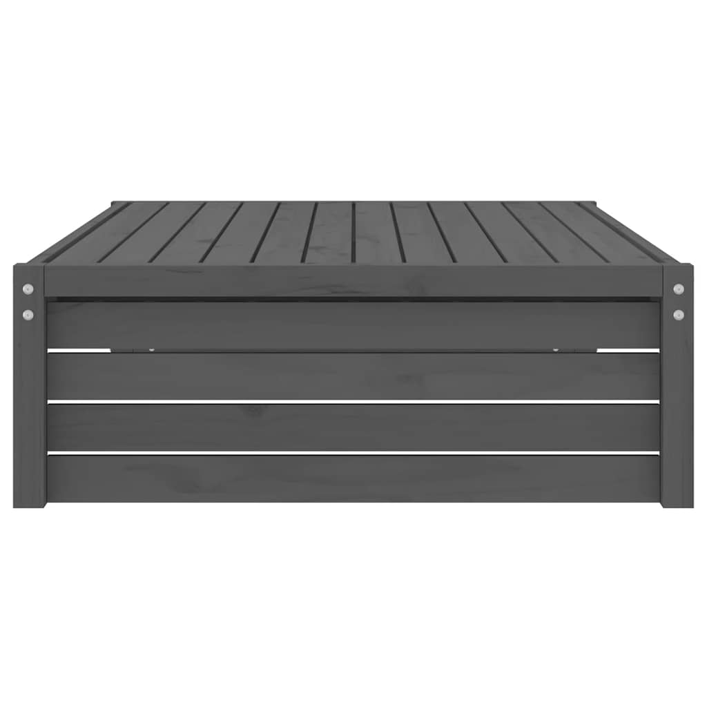 Poggiapiedi da Giardino 120x80 cm Legno Massello di Pino Grigio | homemem39