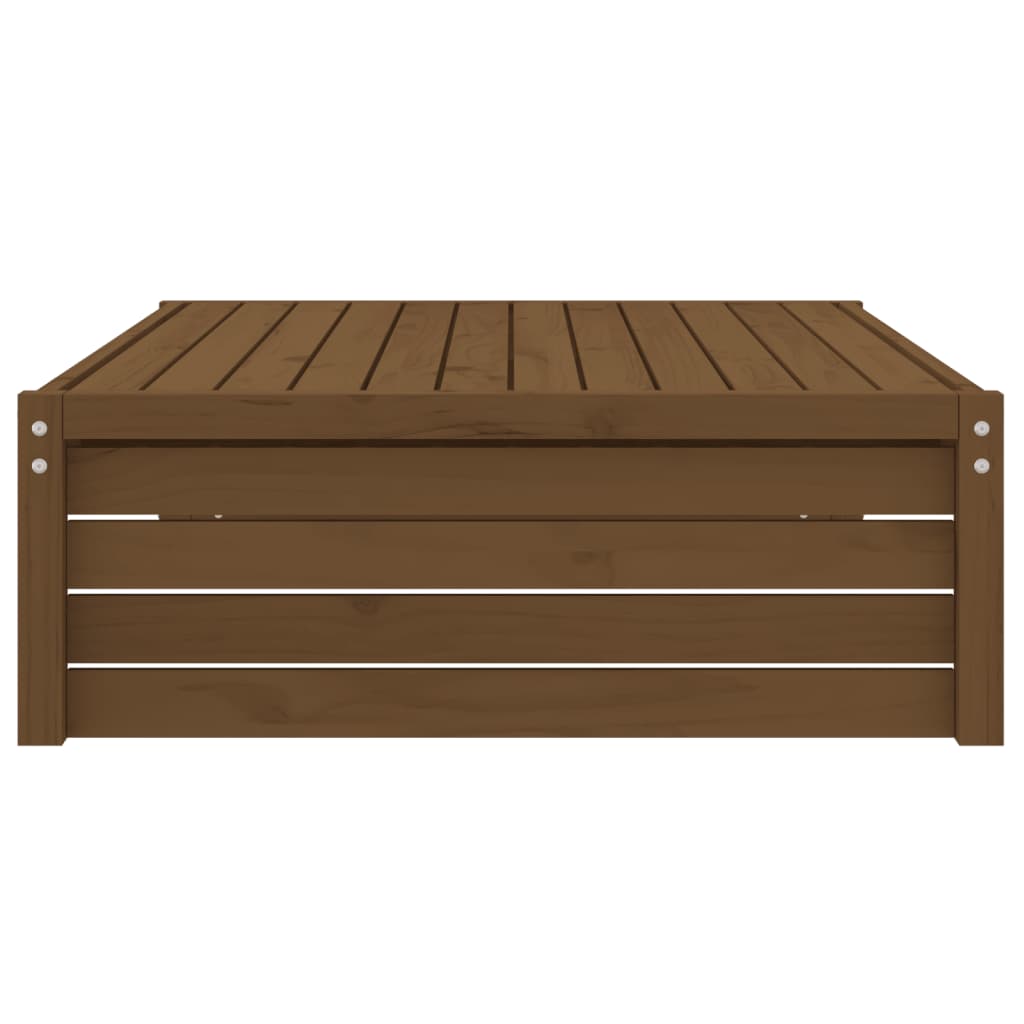 Poggiapiedi Giardino Marrone Ambra 120x80cm Legno Massello Pino