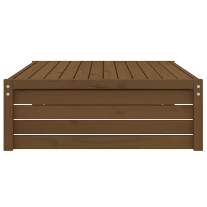 Poggiapiedi Giardino Marrone Ambra 120x80cm Legno Massello Pino