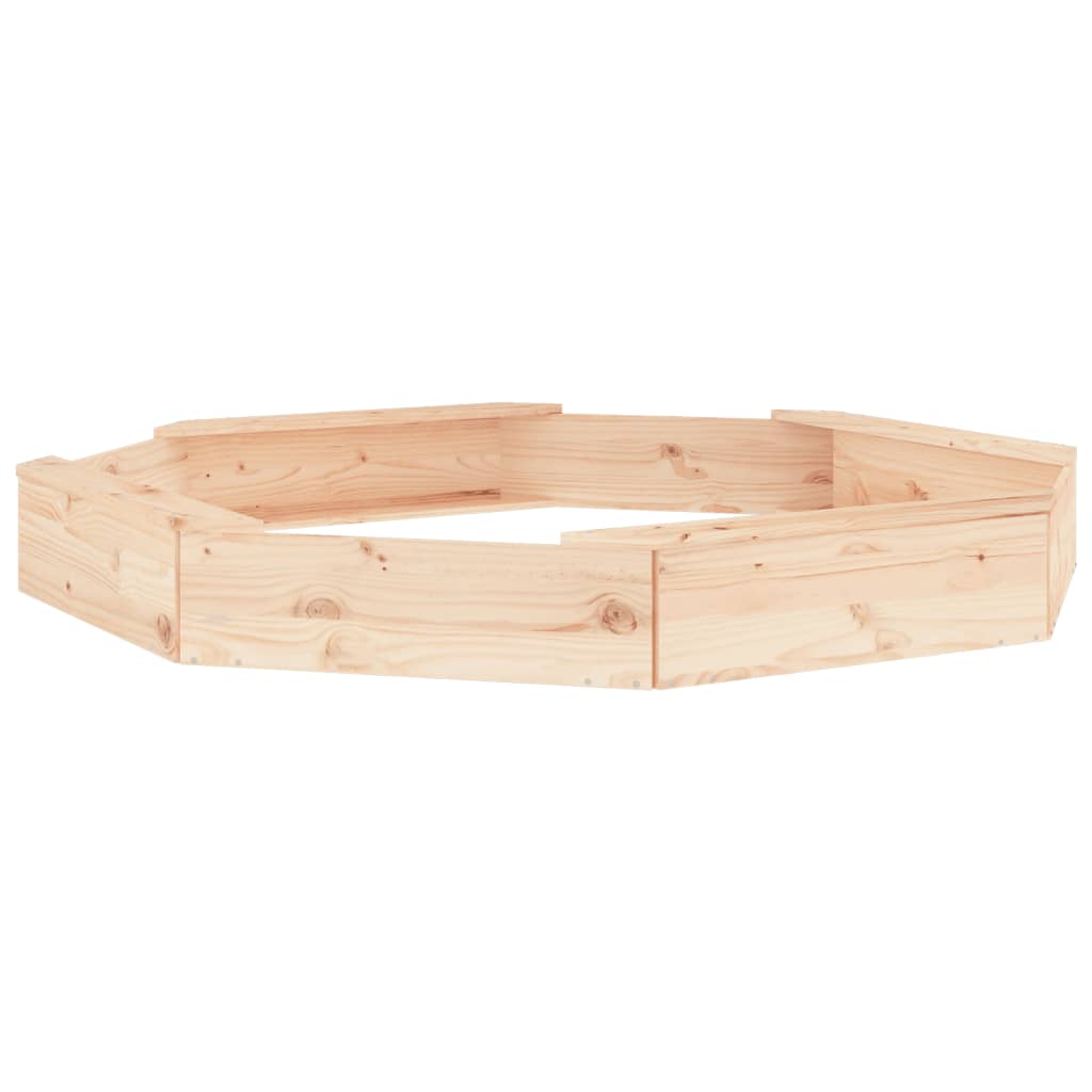 Sabbiera con Sedute Ottagonale in Legno Massello di Pino - homemem39