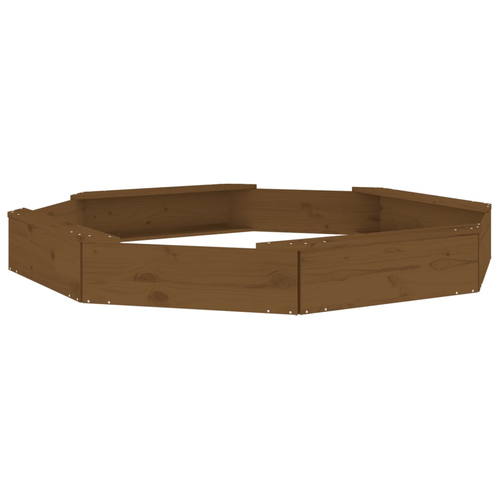 Sabbiera con Sedute Ambra Ottagonale in Legno Massello di Pino - homemem39