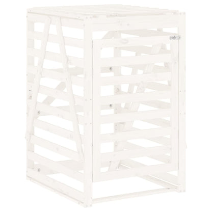 Copribidone Bianco 84x90x128,5 cm in Legno Massello di Pino - homemem39
