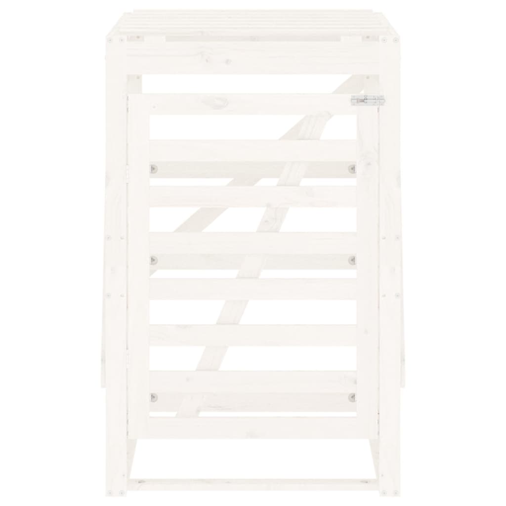 Copribidone Bianco 84x90x128,5 cm in Legno Massello di Pino - homemem39