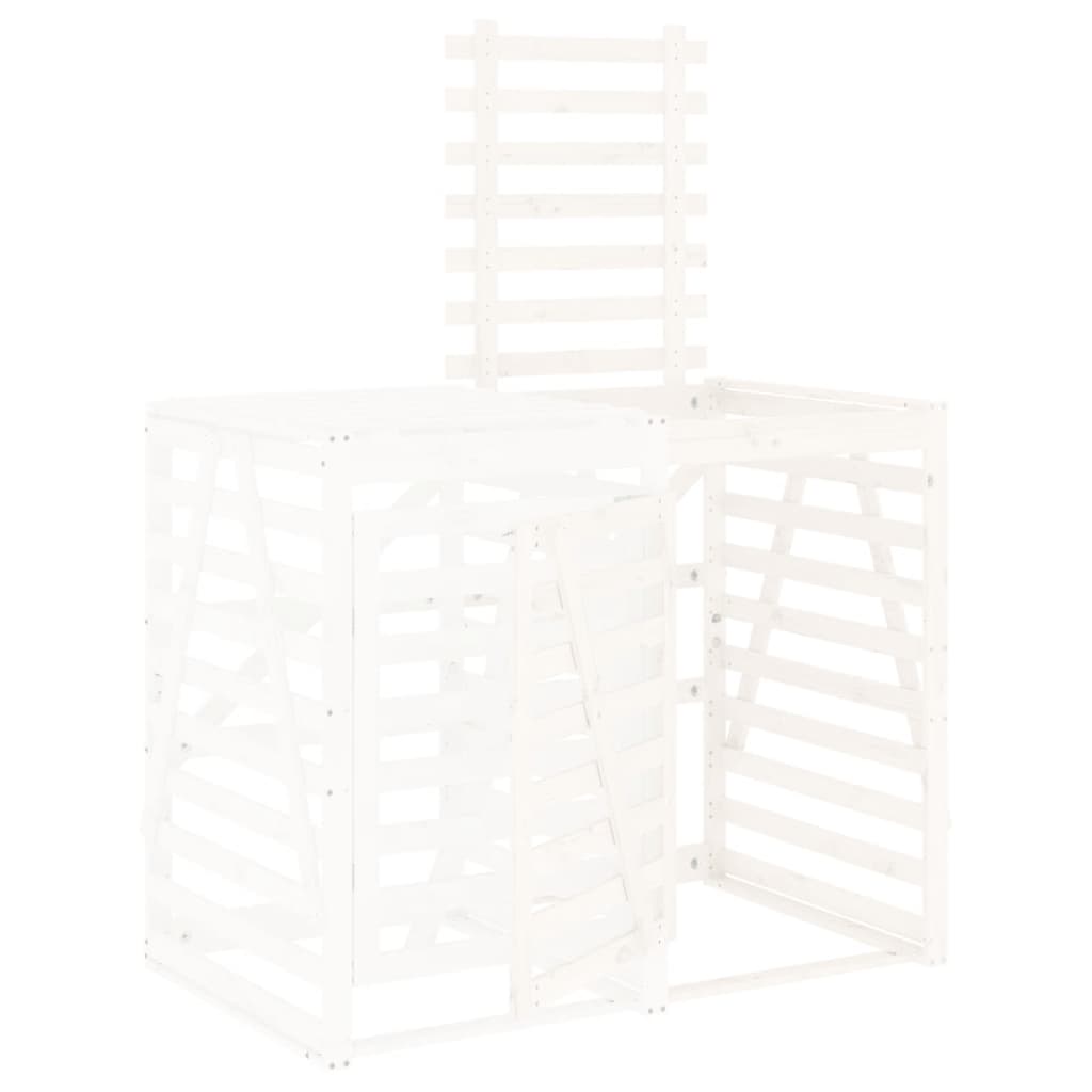 Estensione Copribidone Bianco in Legno Massello di Pino - homemem39