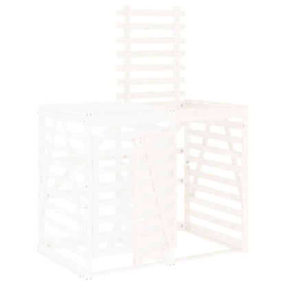 Estensione Copribidone Bianco in Legno Massello di Pino - homemem39