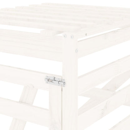 Estensione Copribidone Bianco in Legno Massello di Pino