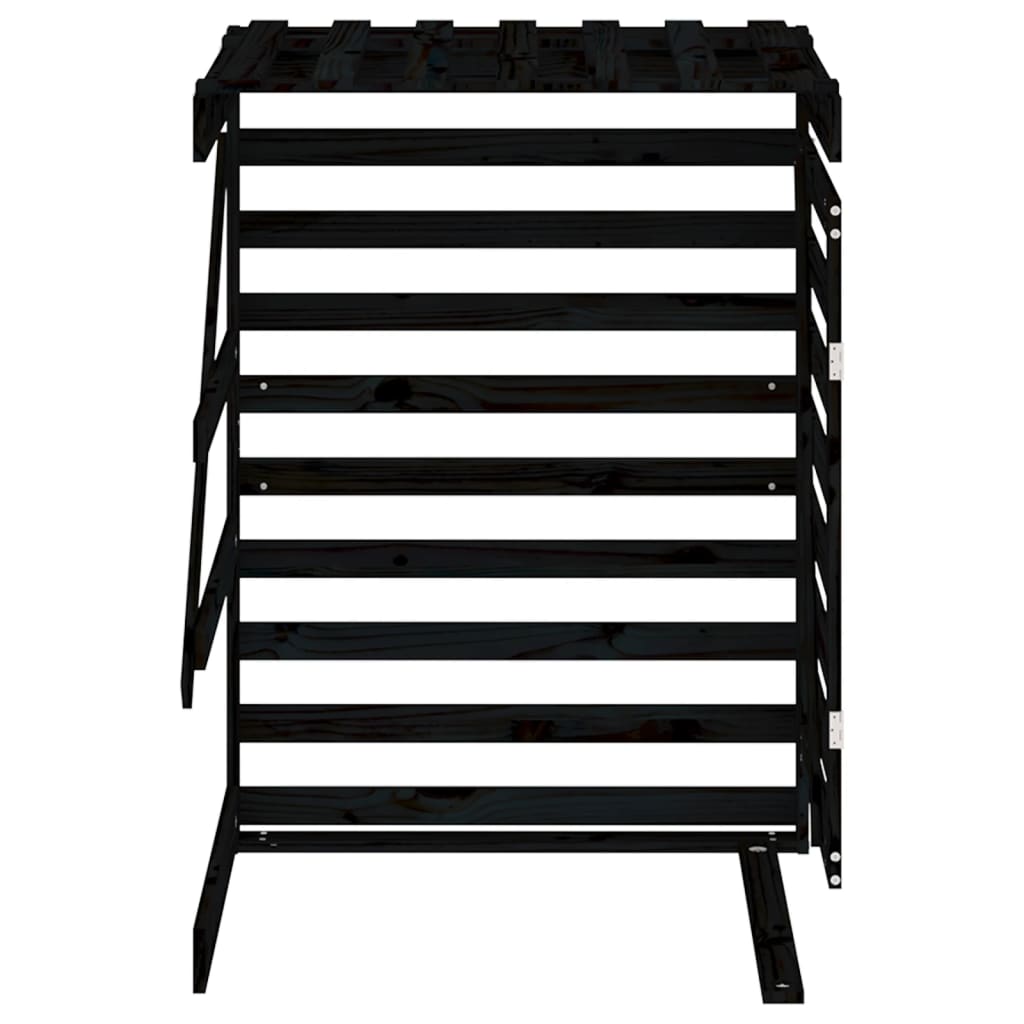 Estensione Copribidone Nero in Legno Massello di Pino - homemem39