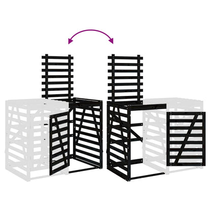 Estensione Copribidone Nero in Legno Massello di Pino - homemem39