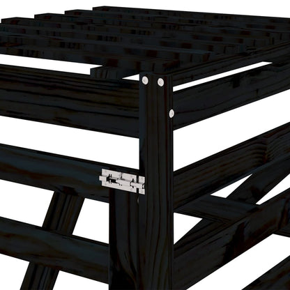 Estensione Copribidone Nero in Legno Massello di Pino - homemem39