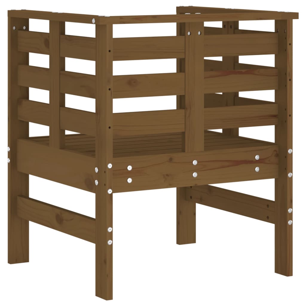 Sedie da Giardino 2pz Ambra 61,5x53x71cm Legno Massello di Pino - homemem39