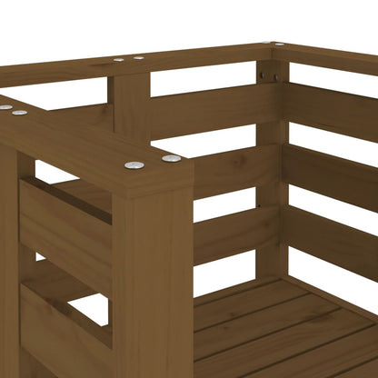 Sedie da Giardino 2pz Ambra 61,5x53x71cm Legno Massello di Pino - homemem39