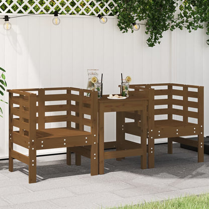 Sedie da Giardino 2pz Ambra 61,5x53x71cm Legno Massello di Pino - homemem39