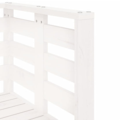 Set Salotto da Giardino 3 pz Bianco in Legno Massello di Pino | homemem39