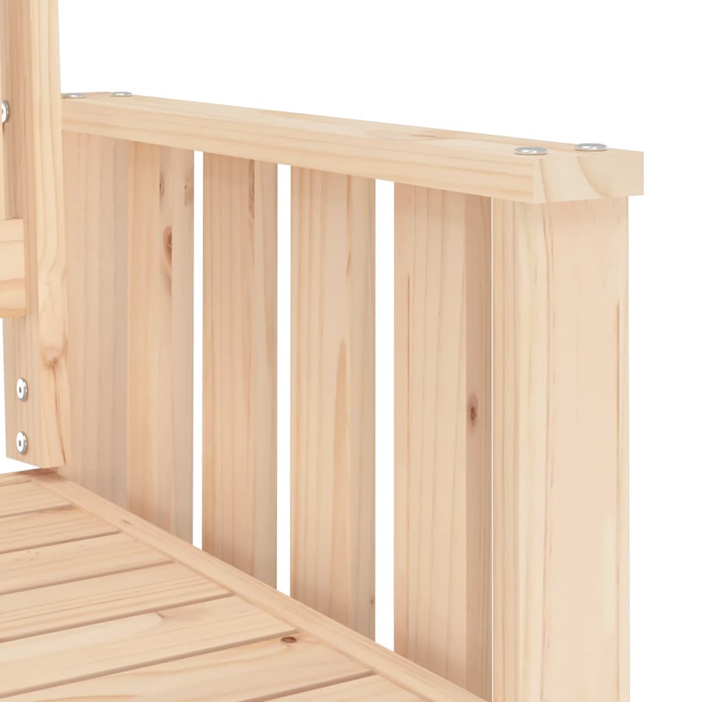 Panca da Giardino con Tavolino 2 Posti Legno Massello di Pino - homemem39