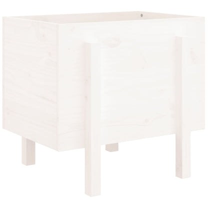 Fioriera da Giardino Bianca 62x50x57 cm Legno Massello di Pino | homemem39