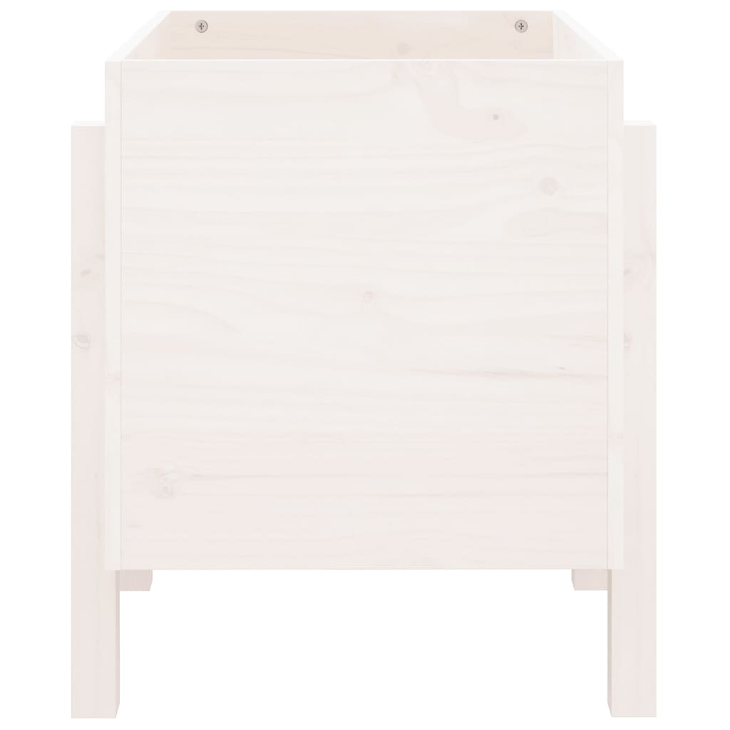 Fioriera da Giardino Bianca 62x50x57 cm Legno Massello di Pino | homemem39