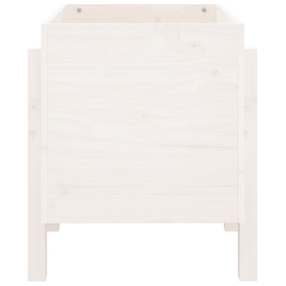 Fioriera da Giardino Bianca 62x50x57 cm Legno Massello di Pino | homemem39