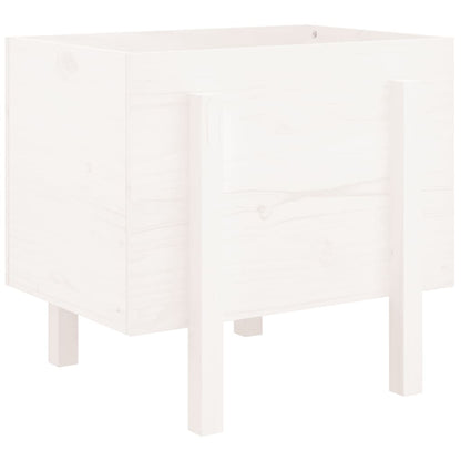 Fioriera da Giardino Bianca 62x50x57 cm Legno Massello di Pino | homemem39
