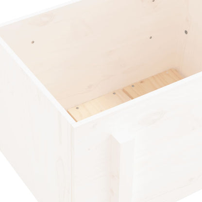 Fioriera da Giardino Bianca 62x50x57 cm Legno Massello di Pino | homemem39