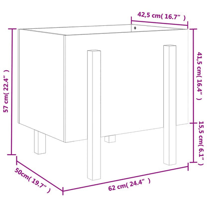 Fioriera da Giardino Bianca 62x50x57 cm Legno Massello di Pino | homemem39