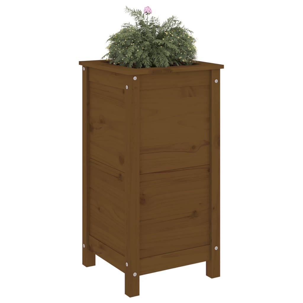 Fioriera da Giardino Ambra 40x40x78 cm Legno Massello di Pino