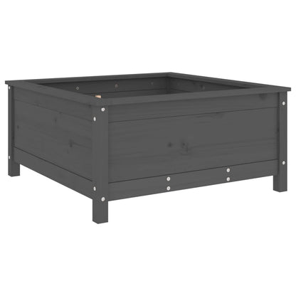 Fioriera da Giardino Grigia 82,5x82,5x39cm Legno Massello Pino | homemem39