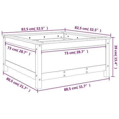 Fioriera da Giardino Ambra 82,5x82,5x39 cm Legno Massello Pino