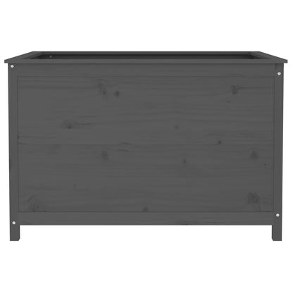 Fioriera Rialzata Giardino Grigia 119,5x82,5x78cm Massello Pino | homemem39