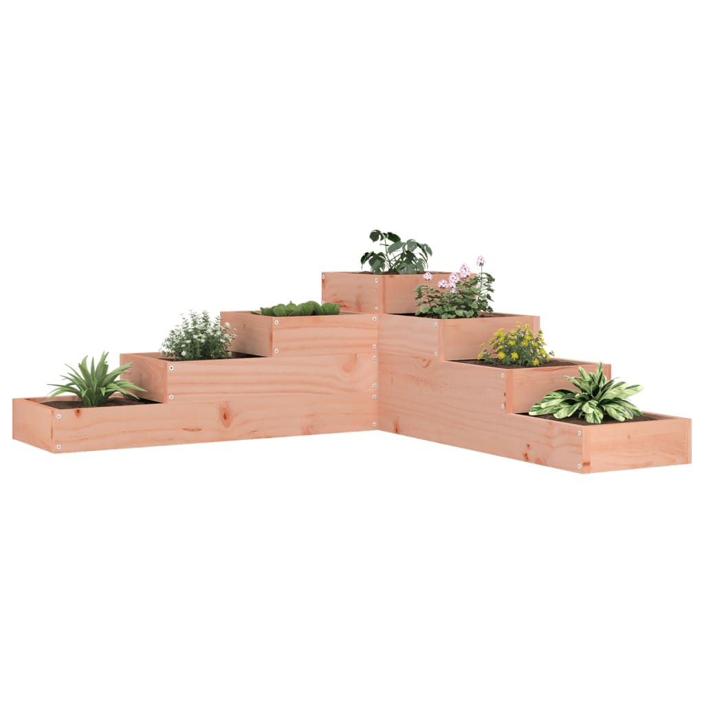 Fioriera da giardino a 4 ripiani 106x104,5x36 cm in legno massello Douglas - homemem39
