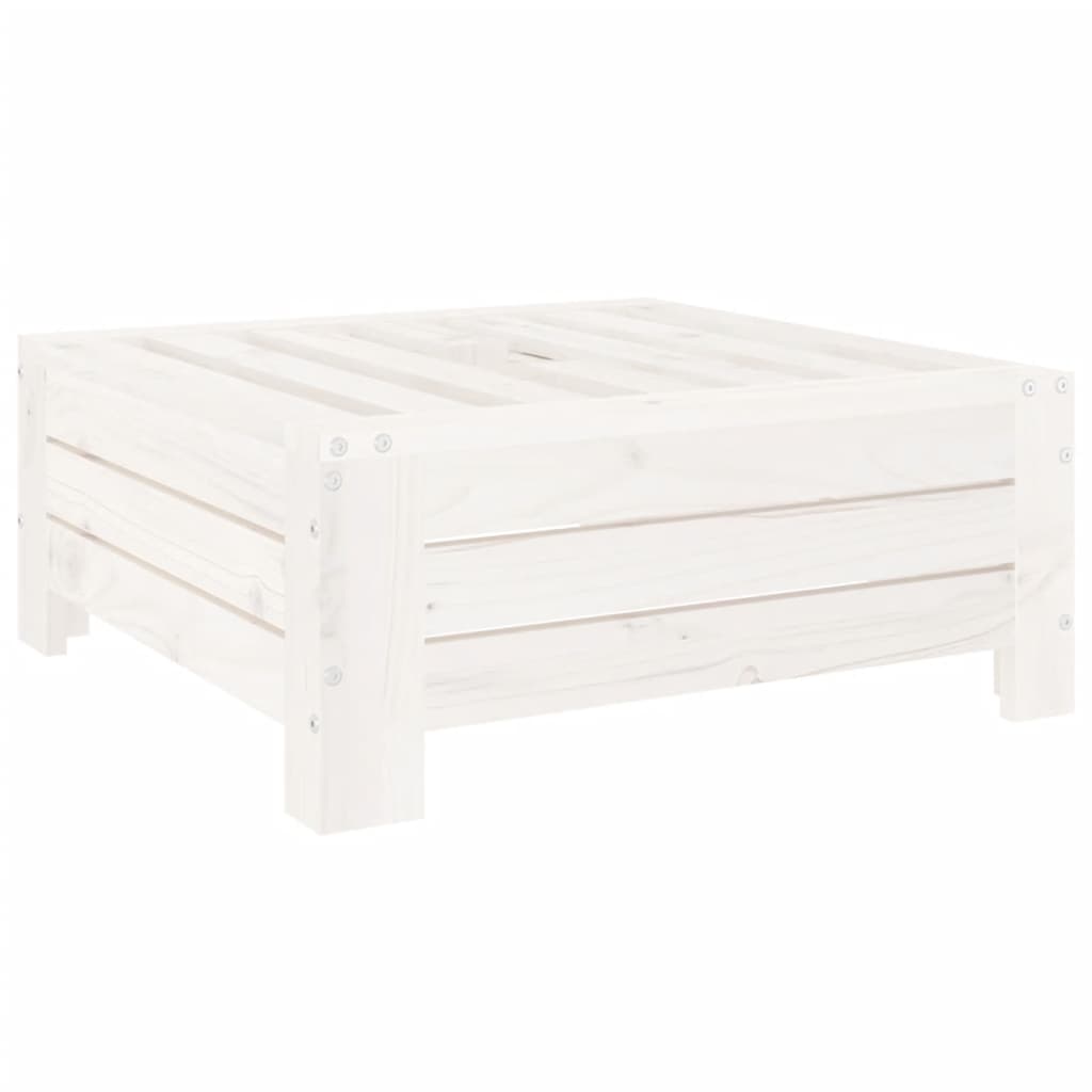 Copertura per Base Ombrellone Bianca in Legno Massello di Pino - homemem39