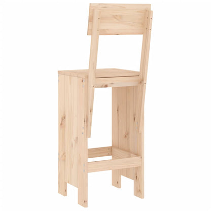 Sgabelli da Bar 2 pz 40x48,5x115,5 cm in Legno Massello di Pino - homemem39
