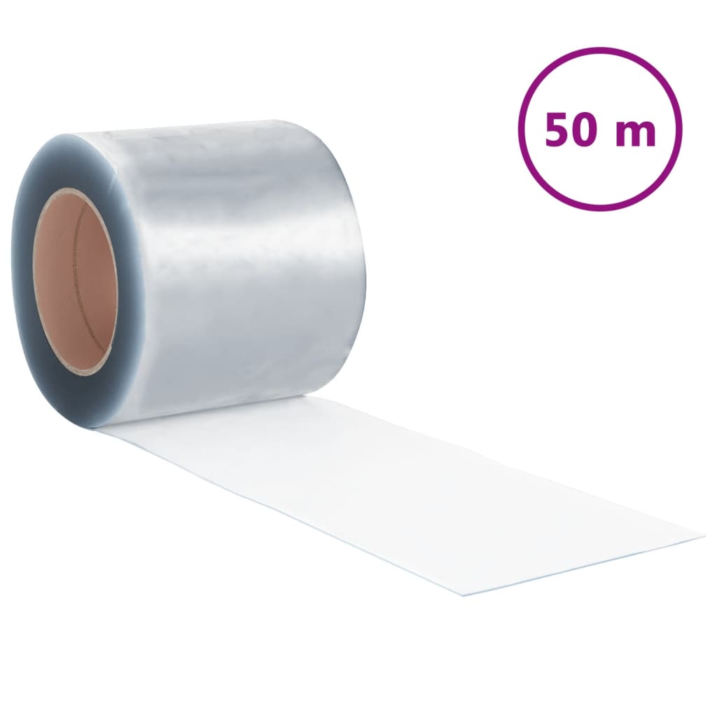 Tenda per Porte Trasparente 200 mm x 1,6 mm 50 m in PVC | homemem39