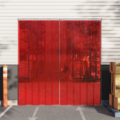 Tenda per Porte Rossa 200 mm x 1,6 mm 10 m in PVC | homemem39