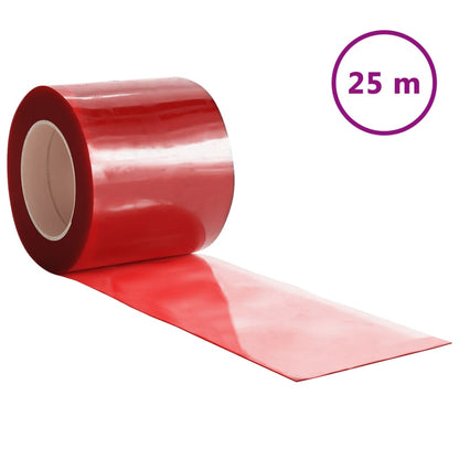 Tenda per Porte Rossa 200 mm x 1,6 mm 25 m in PVC - homemem39