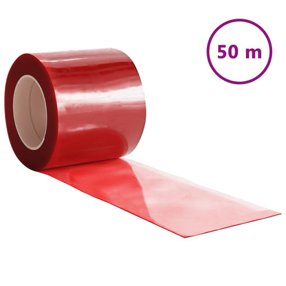 Tenda per Porte Rossa 200 mm x 1,6 mm 50 m in PVC - homemem39