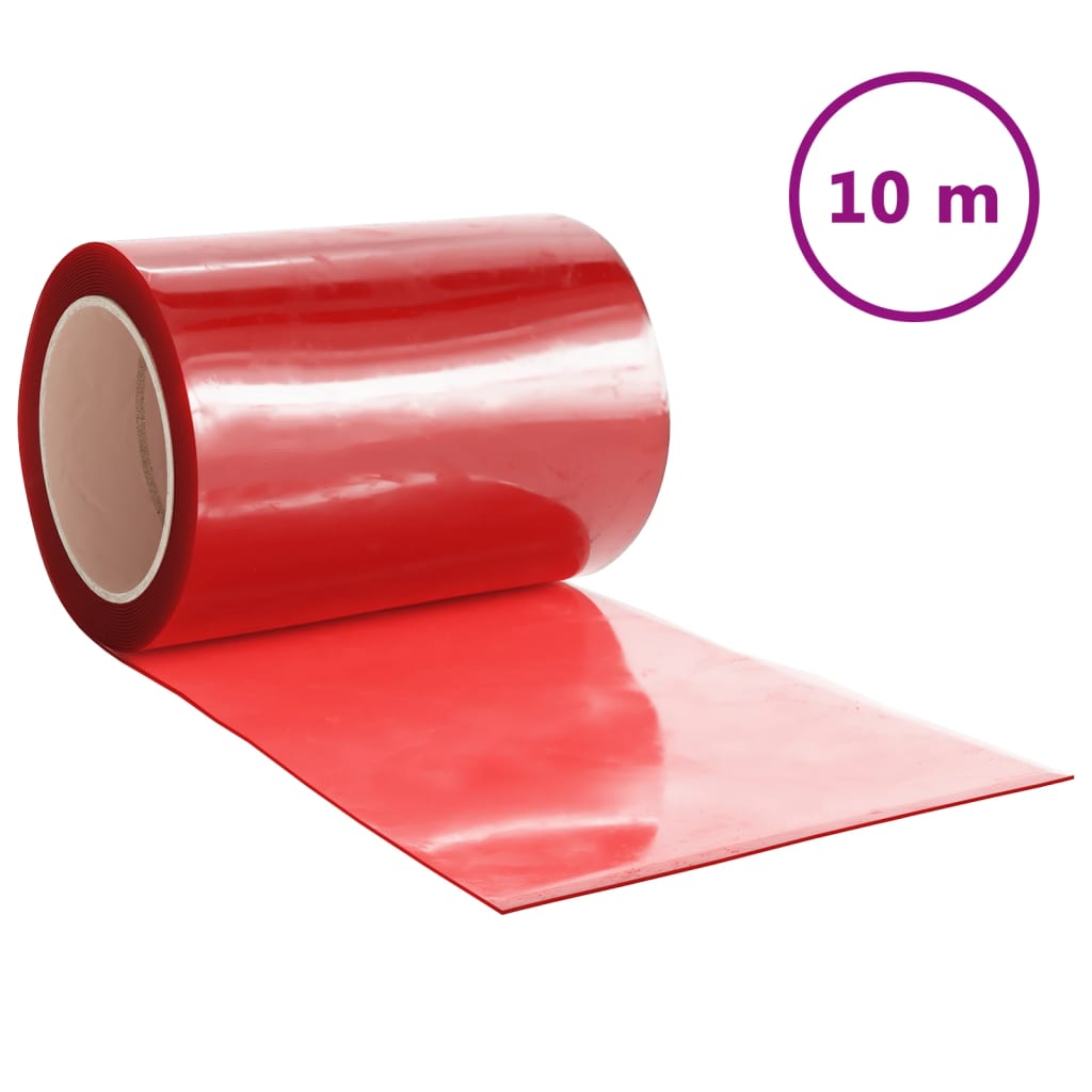 Tenda per Porte Rossa 300 mm x 2,6 mm 10 m in PVC | homemem39