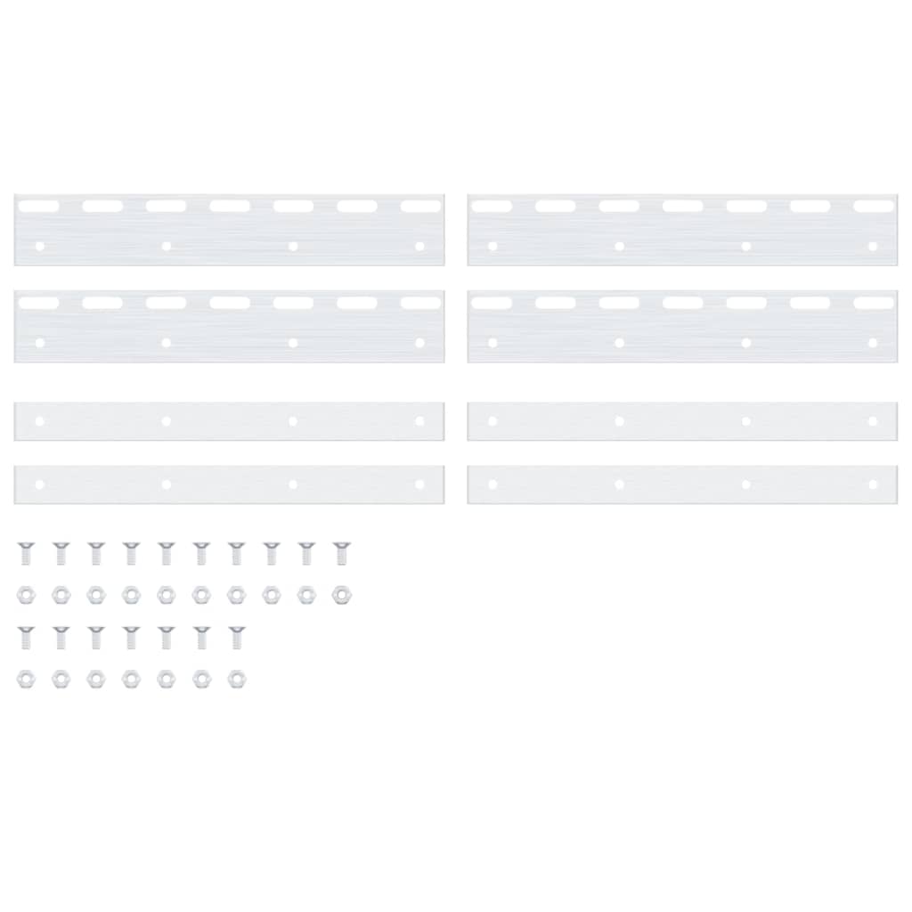 Piastre di Collegamento 4 pz Argento 28 cm Acciaio Inossidabile