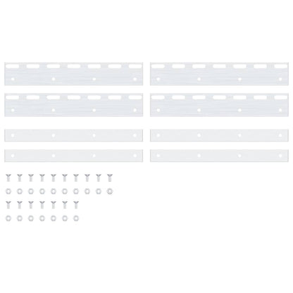 Piastre di Collegamento 4 pz Argento 28 cm Acciaio Inossidabile