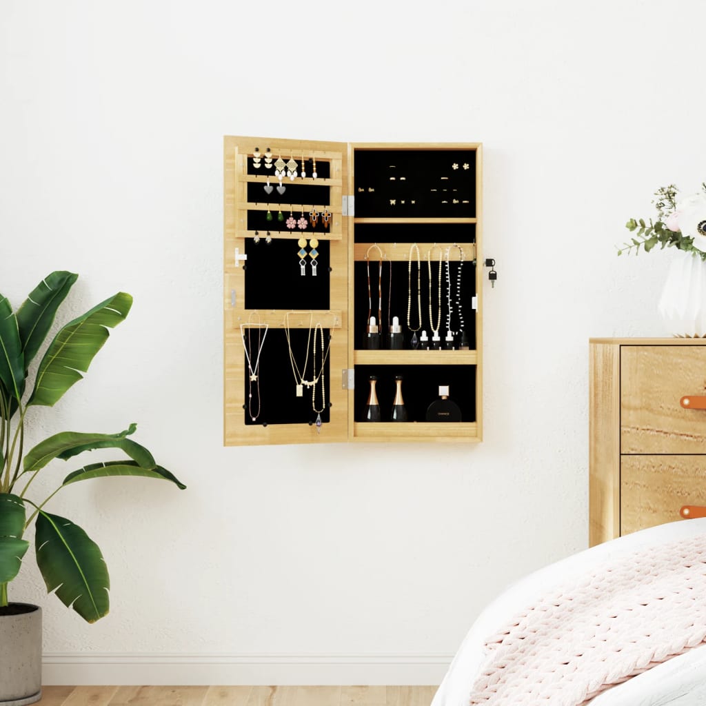 Armadio Portagioie con Specchio a Muro 30x8,5x67 cm | homemem39