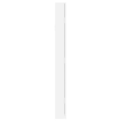 Armadio Portagioie con Specchio a Muro Bianco 30x8,5x90 cm | homemem39
