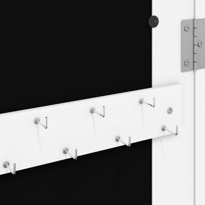 Armadio Portagioie con Specchio a Muro Bianco 30x8,5x90 cm | homemem39