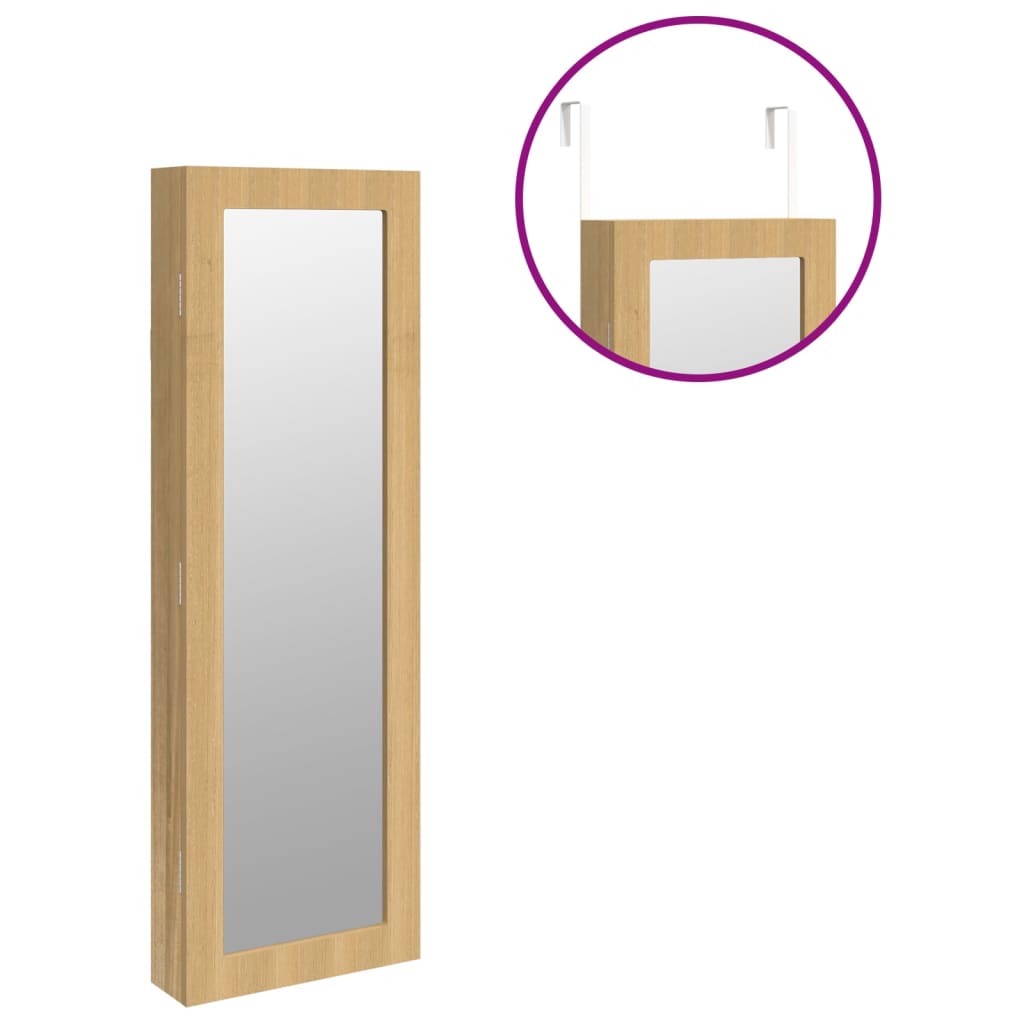 Armadio Portagioie con Specchio a Muro 30x8,5x90 cm | homemem39